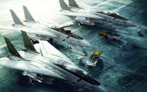 F14_ Jets_ On_ Deck Wallpaper