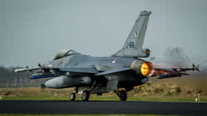 F16_ Fighter_ Jet_ Afterburner_ Activation Wallpaper