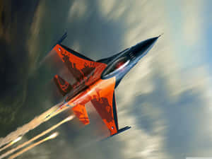 F16 Fighter Jet In Flight Wallpaper