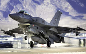 F16 Fighter Jet Takeoff Wallpaper