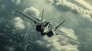 F35 Lightning I I In Flight Wallpaper