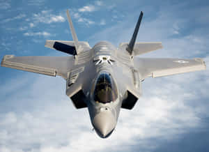 F35 Lightning I I In Flight Wallpaper