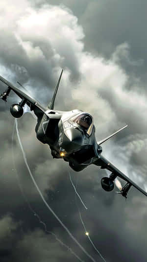 F35 Lightning I I In Flight Wallpaper