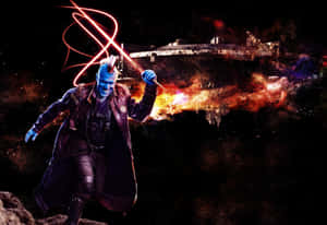 Face Of Yondu Soaring To Space Wallpaper