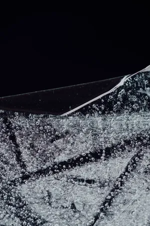 Faceted Glass Filled With Wintery Frozen Bubble Wallpaper