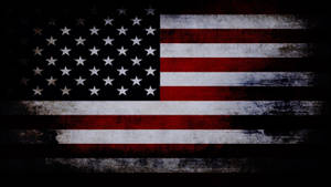 Faded Military American Flag Wallpaper