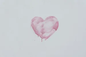 Faded Pink Heart Graffiti Wallpaper