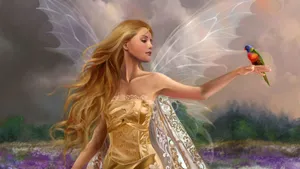 Fairy Aesthetic Parrot Wallpaper