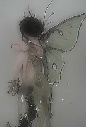 Fairy Grunge Aesthetic Winged Figure Wallpaper
