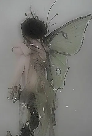 Fairy Grunge Aesthetic Winged Figure Wallpaper