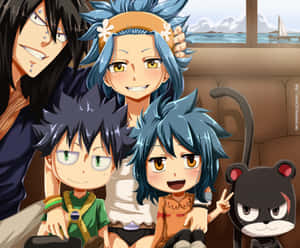 Fairy Tail Group Chibi Artwork Wallpaper