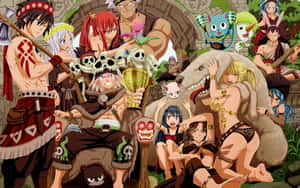 Fairy Tail Guild Members Celebration Wallpaper