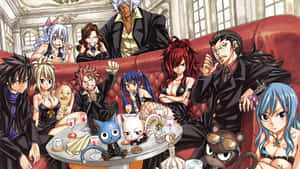 Fairy Tail Guild Members Gathering Wallpaper