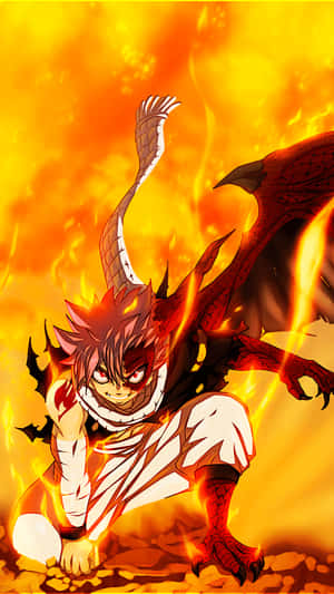 Fairy Tail Iphone Blazing Natsu Dragneel Wallpaper