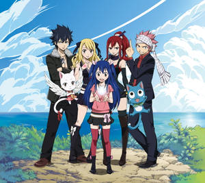 Fairy Tail Team Natsu Characters Wallpaper