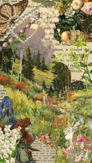 Fairycore Collage Artwork Wallpaper