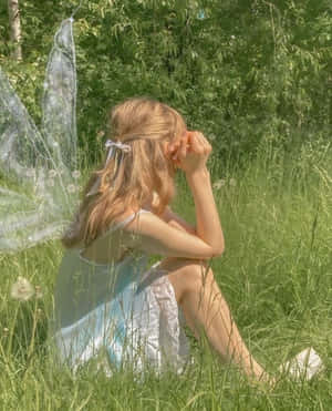 Fairycore Dreamingin Meadow Wallpaper