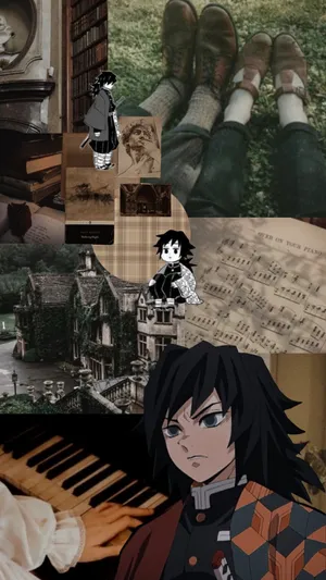 Fairycore Inspired Anime Collage Wallpaper