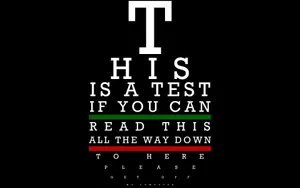 Fake Text Eye Chart Wallpaper