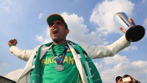 Fakhar Zaman Medal Wallpaper