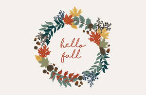 Fall Aesthetic Wreath Wallpaper