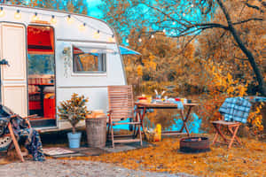 Fall Camping Bliss Wallpaper