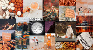 Fall Halloween Aesthetic Collage Wallpaper