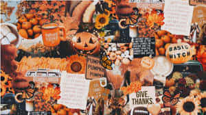 Fall Halloween Collage Aesthetic Wallpaper