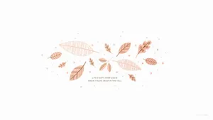 Fall Leaves Minimal Aesthetic Desktop Wallpaper