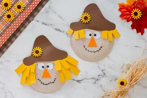 Fall Scarecrow Guarding A Vibrant Field Wallpaper