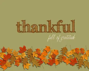 Fall Season Aesthetic Thankful Quote Wallpaper