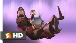 Falling Captain Pirate From The Pirates Band Of Misfits Animation Film Wallpaper