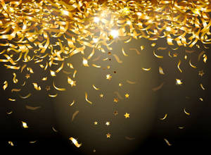 Falling Golden Confetti Wallpaper