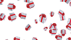 Falling Wrapped Gift Boxes Wallpaper