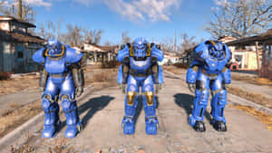 Fallout 4 Power Armor In Action Wallpaper