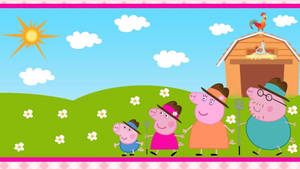 Family Day Peppa Pig Ipad Wallpaper