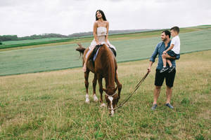 Family Horseback Riding Experience Wallpaper