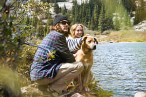 Family_ Lake_ Mountain_ Adventure_with_ Dog.jpg Wallpaper