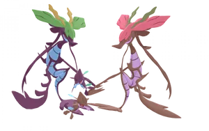 Family Of Skrelp And Dragalge Wallpaper