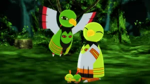 Family Of Xatu And Natu Wallpaper