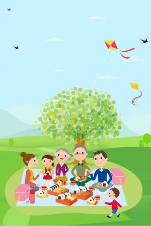 Family Picnic Day Celebration Wallpaper