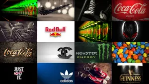 Famous Brand Products Collage Wallpaper