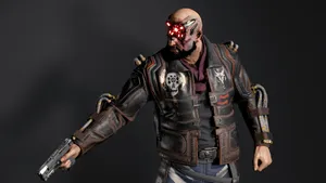 Famous Cyberpunk 2077 Characters In Action Wallpaper