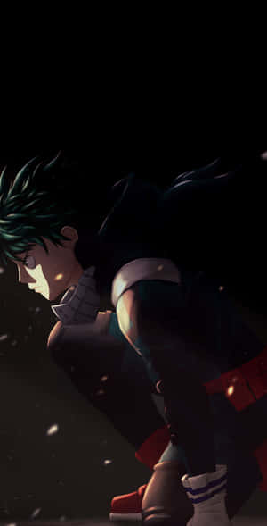 Fan Art Dark Deku Phone Wallpaper