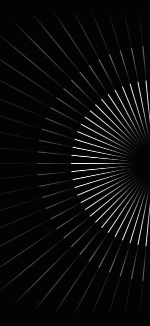 Fanning Lines Solid Black Iphone Wallpaper