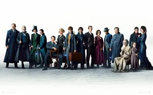 Fantastic Beasts Movie Cast Promotional Photo Wallpaper