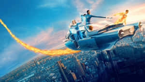 Fantastic First Four Flying Car Wallpaper
