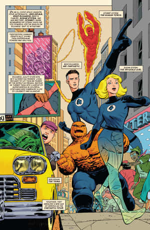 Fantastic Four Comic Panel Wallpaper