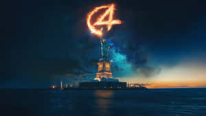 Fantastic Four Iconic Statue Wallpaper