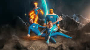 Fantastic Four Team Powers Wallpaper